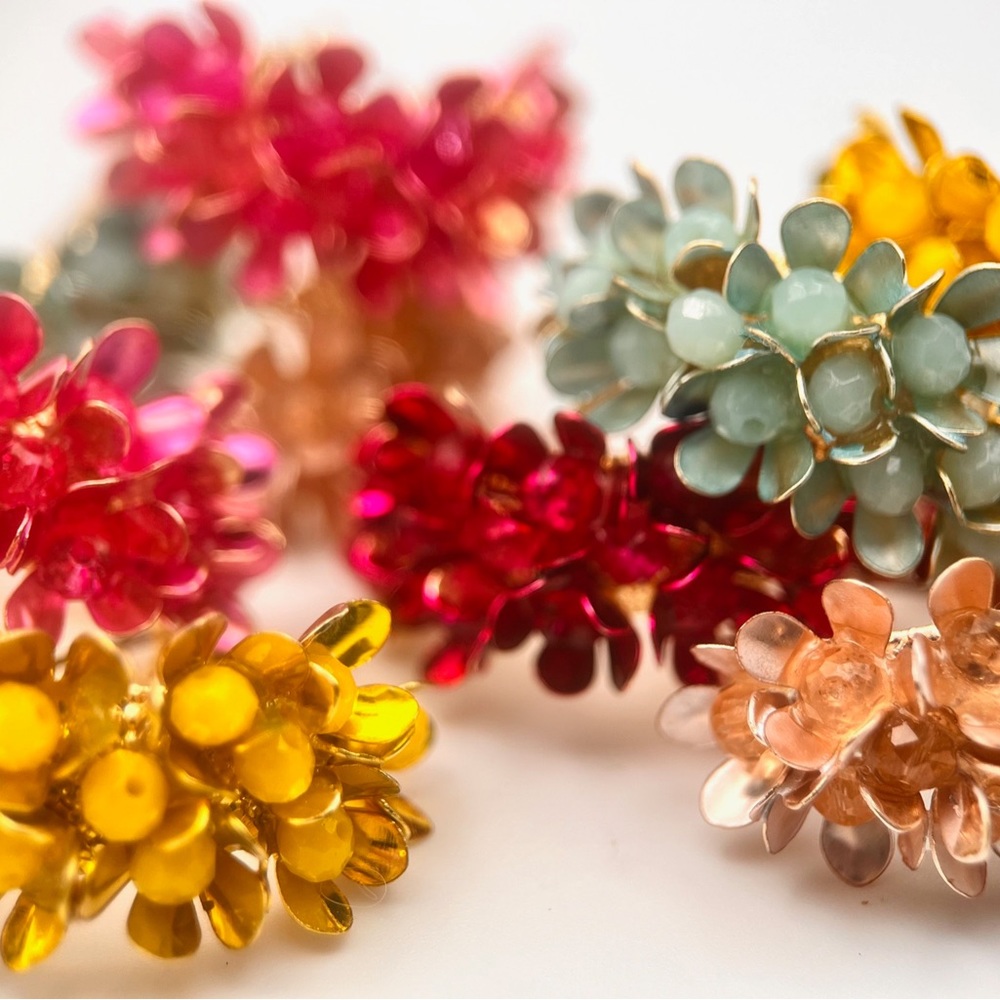 Lila Floral Hope Earrings in Pink